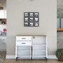 Hanah Home Gabinete Multipropósito Blanco y Nuez
